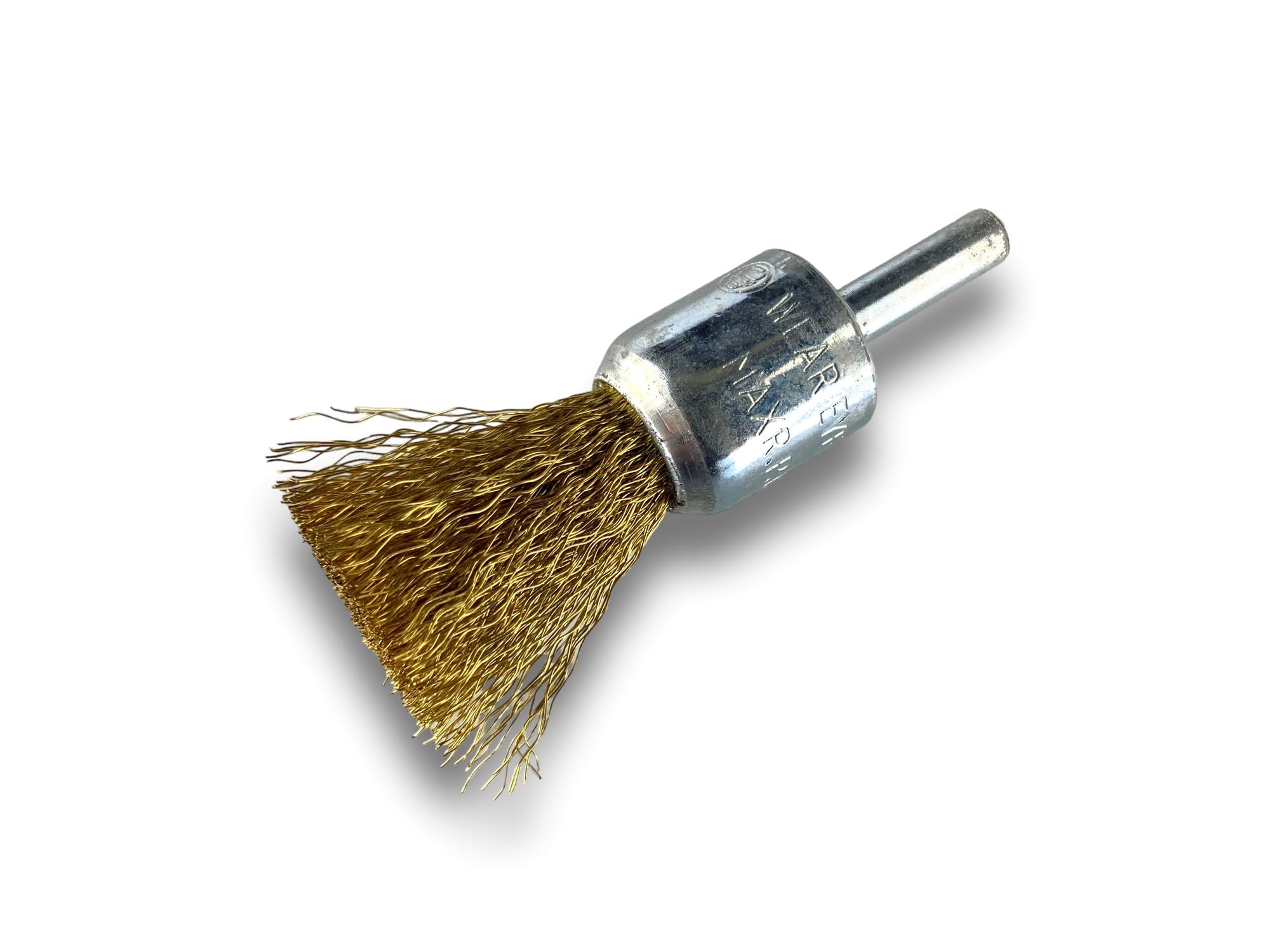 Kibros Lot 3 brosses en bout pinceau tige Ø 6 mm fil laiton souple Ø 18 mm