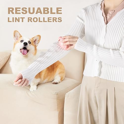 Miniatura 6 de Bola de rodillo de pelusa lavable y reutilizable rodillos de gel de viaje para pelo de mascotas extra pegajosos  Mini removedores de pelusa
