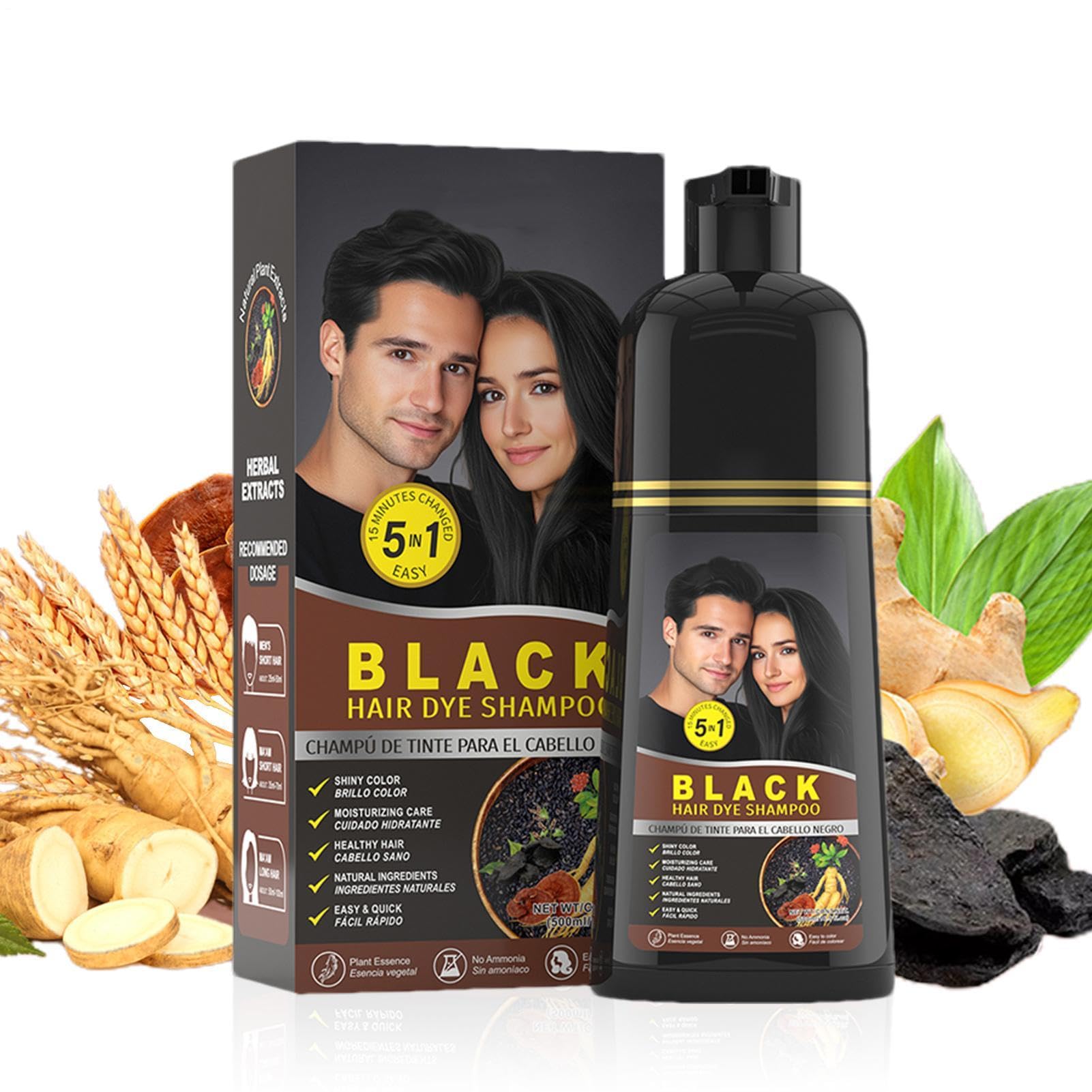 Shampoo Colorante Formula Idratante, Copertura Anti-Grigio, Profumato, | Colorante Naturale Per Capelli Grigi per Uomo, Salone, Casa, Cura Giornaliera dei Capelli