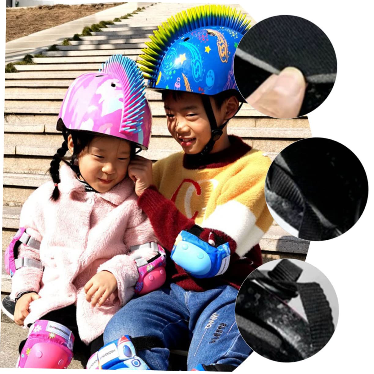 Casque de Ski Garçon et Filles Unisexe 1 Pièce en Abs et Éponge