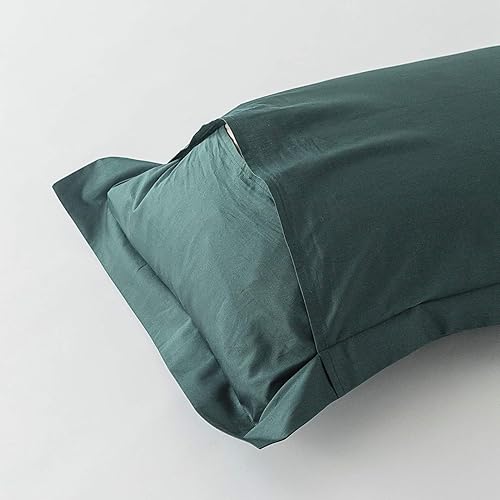 Miniatura 6 de SUSYBAO - Juego de funda de edredón de 3 piezas, 100% algodón natural, color blanco sólido, ropa de cama con cierre de lazos, calidad de hotel,