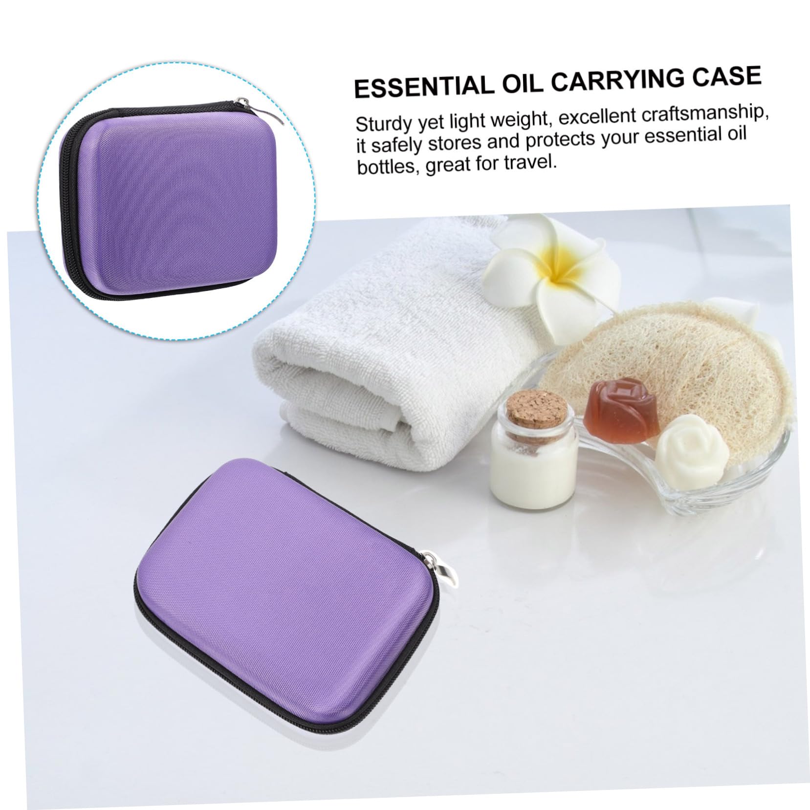 DOITOOL 3pièces Pochette De Rangement Portable pour Huiles Essentielles Organisateur Léger Et Pratique pour Bouteilles Aromathérapie Boîte pour Voyage Et Stockage