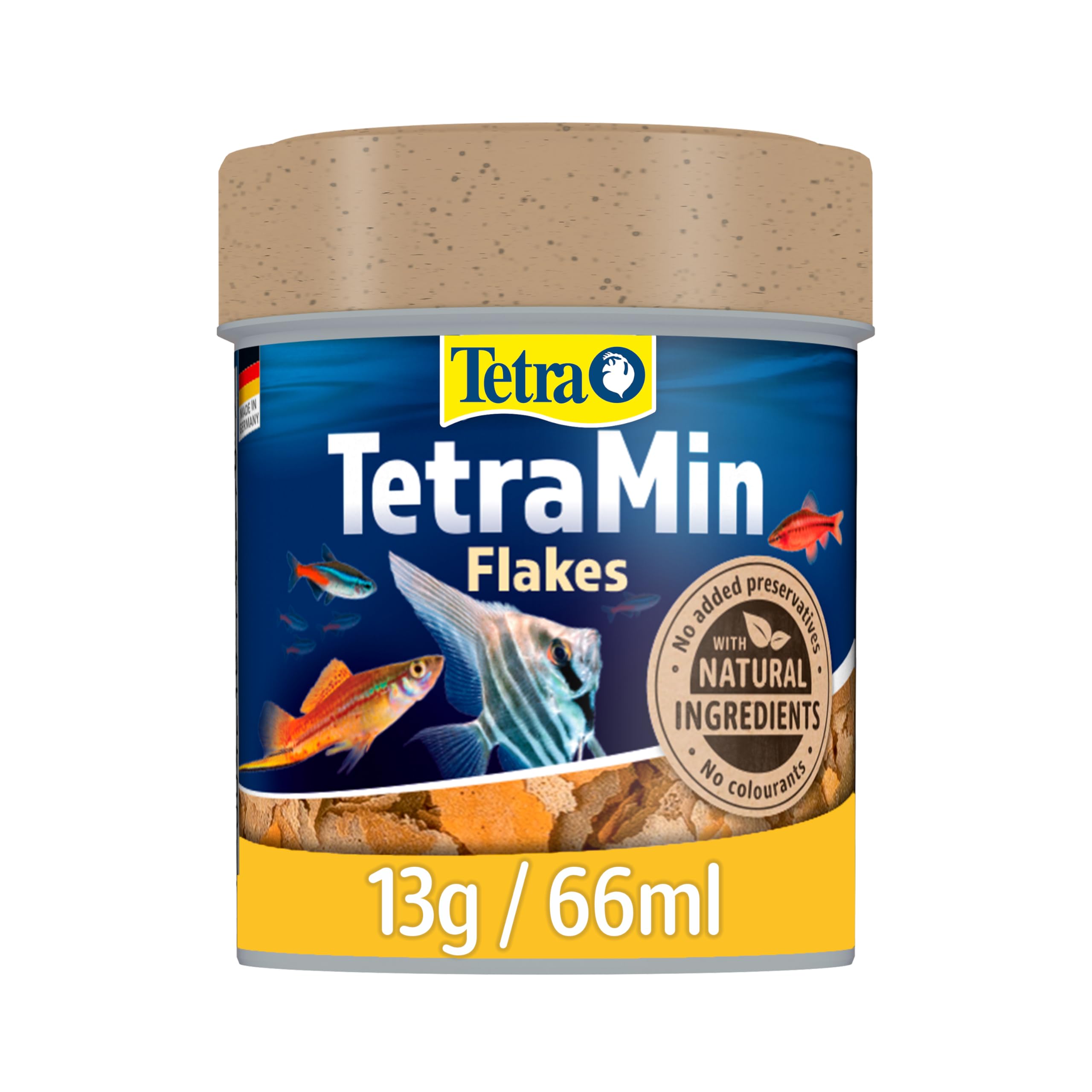 TetraMin Flakes - fish food in flake form for larger ornamental fish, balanced mixture for healthy fish and clear water, 66ml Can