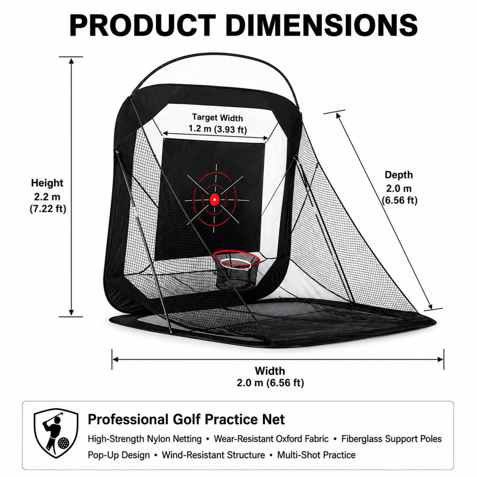 Rete Pratica da Golf con Ritorno Automatico, Interni ed Esterni