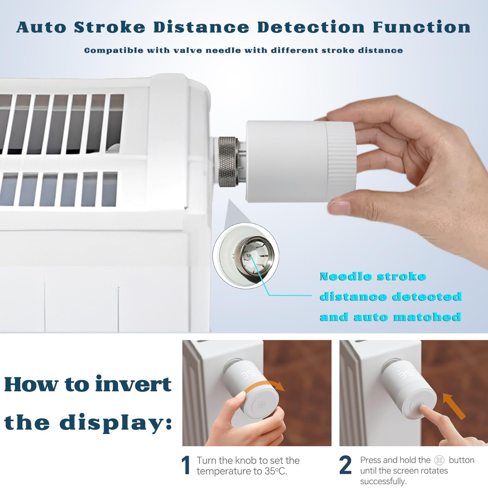 Termostato intelligente per termosifone, valvola termostatica LED, WiFi, termostato programmabile, controllo del riscaldamento, compatibile con Alexa/Google Home/Tuya/Smart Life