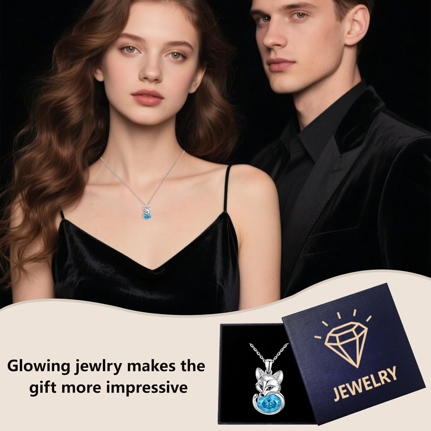 Fox Necklace Sterling Silver Cute Animal Pendant January Garnet Birthstone Jewelry Gifts for Women - Image 6