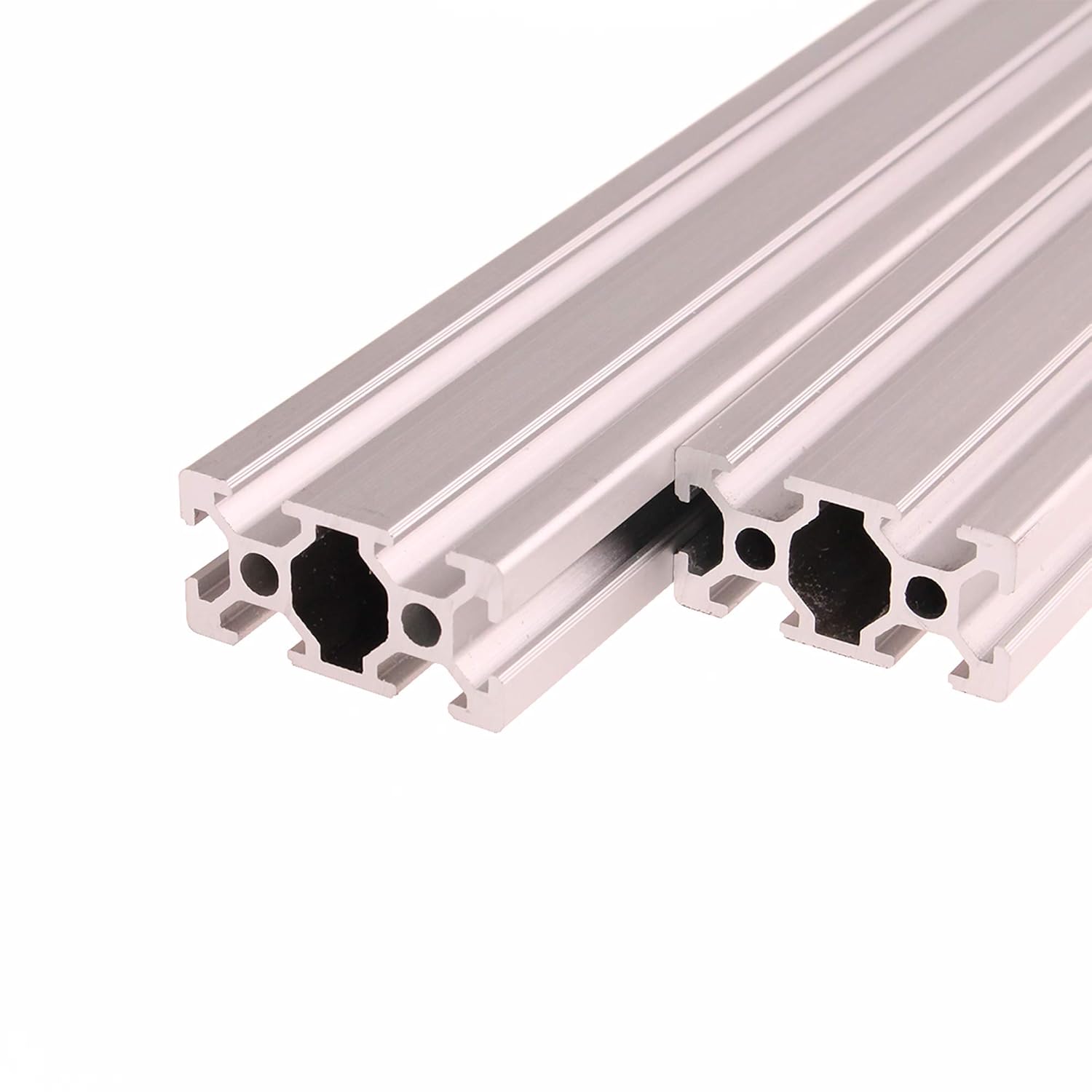 2040 500mm 2PCS Aluminum Extrusion Profile European Standard T Type Anodized Linear Rail for 3D Printer and CNC DIY Laser Engraving Machine, Length 500mm (19.68inch)