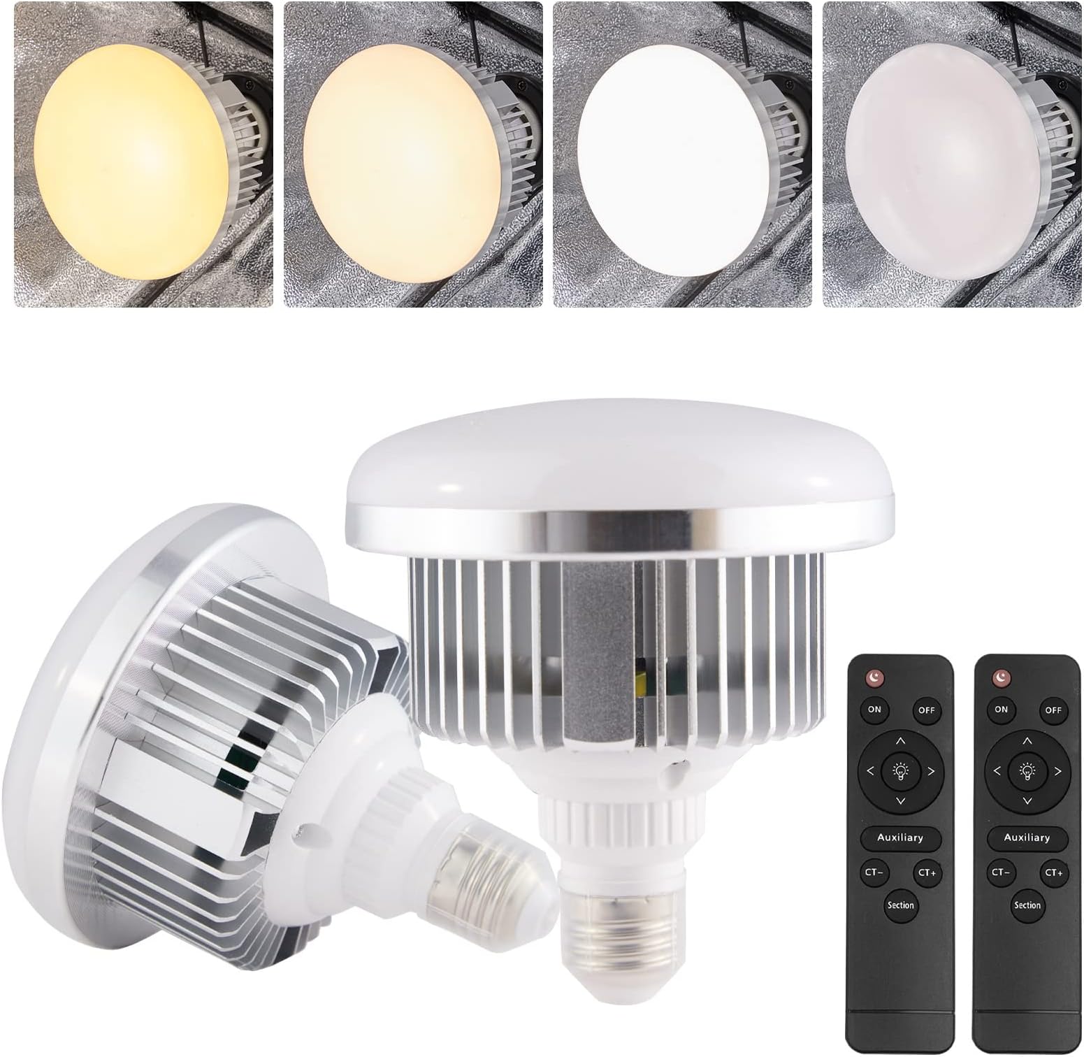 2Pack 85W Photography Light Bulb 27006400K Dimmable