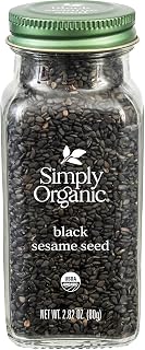 Simply Organic Black Sesame Seeds, 2.82 oz Jar - Organic Unhulled, Crunchy Nutty Umami, Toasty Smoky Flavor for Dishes