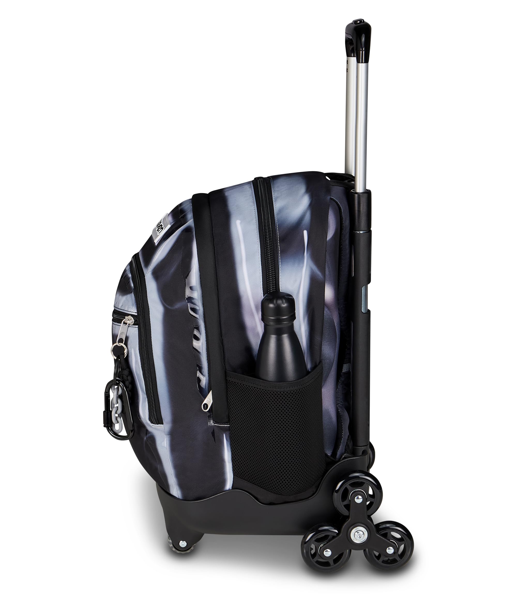 Seven Trolley Scuola Comby 8 ruote SHADOWS OF COLOR, Nero, 31 L, Scomponibile, Uso zaino, Barra telescopica regolabile, Tasca attrezzata, Tasca porta pc, Scuola elementare e media, Bambini, Ragazzi