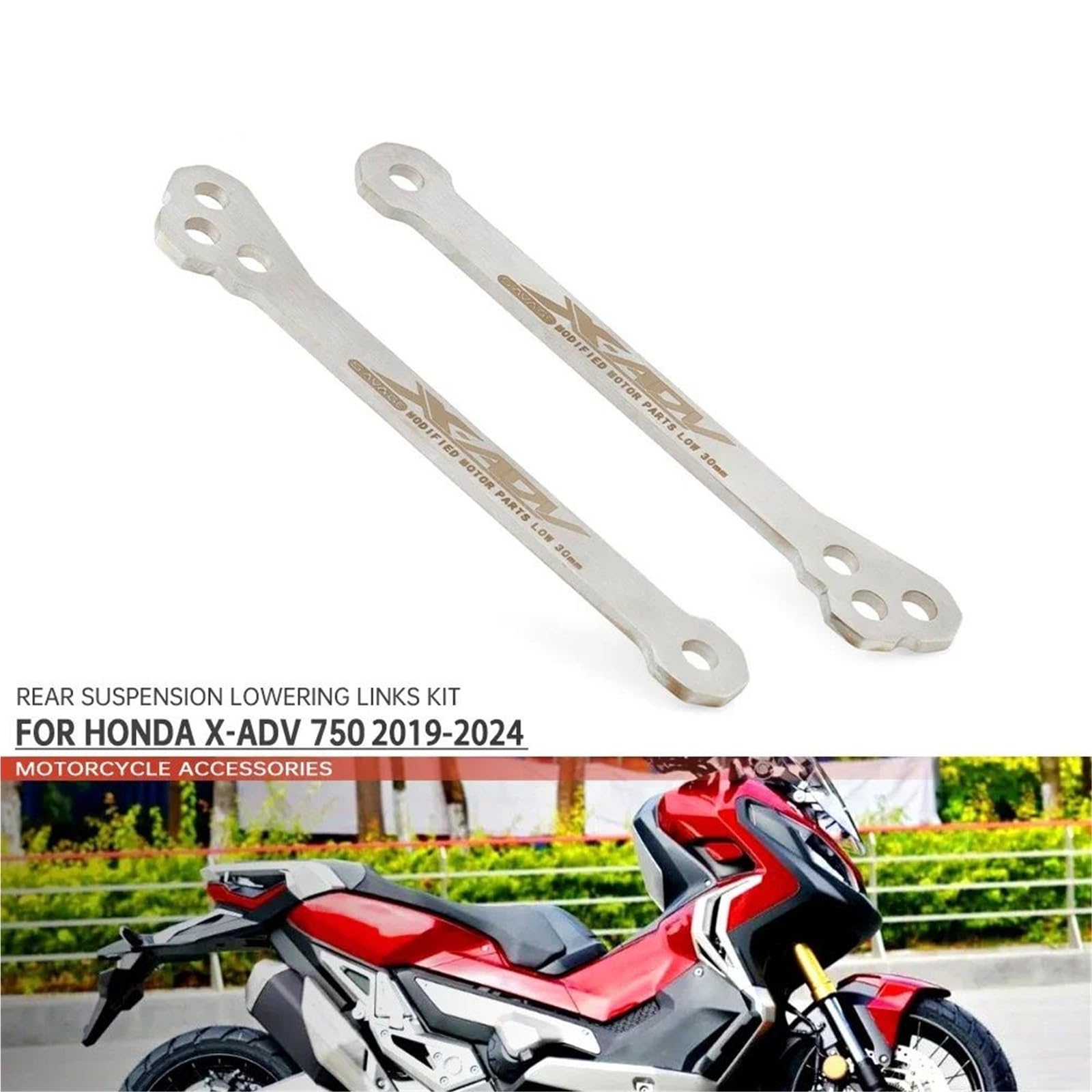 Kit di abbassamento for X-ADV XADV 750 2019-2024 Accessori for moto Leve di abbassamento for sospensione posteriore LOGO XADV750
