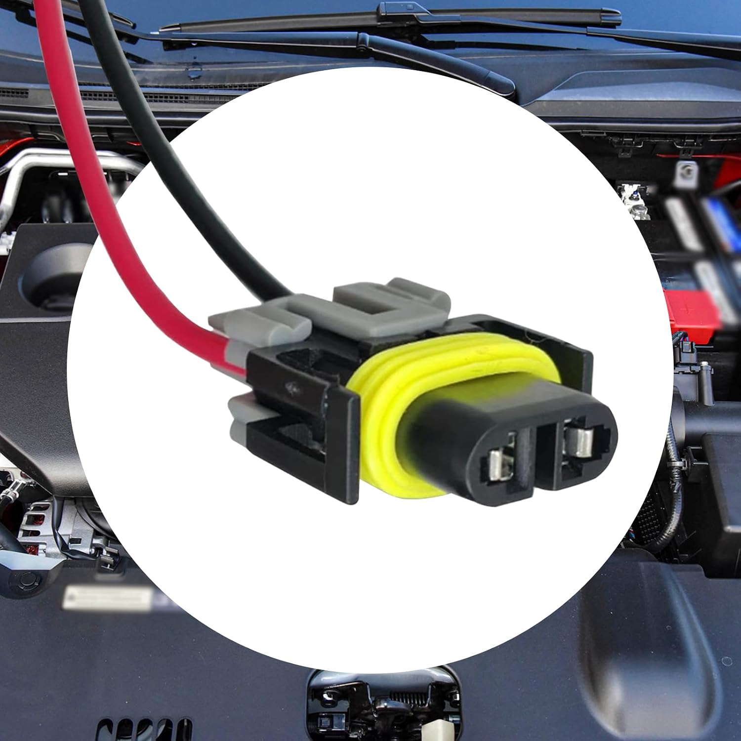 2 PCS Fog Light Connector Plug, H11 Connector Wiring Harness Socket, Waterproof Pigtail Adapter Plug, Suitable for Automotive Fog Lights or High and Low Beam Bulbs (Black) image 5
