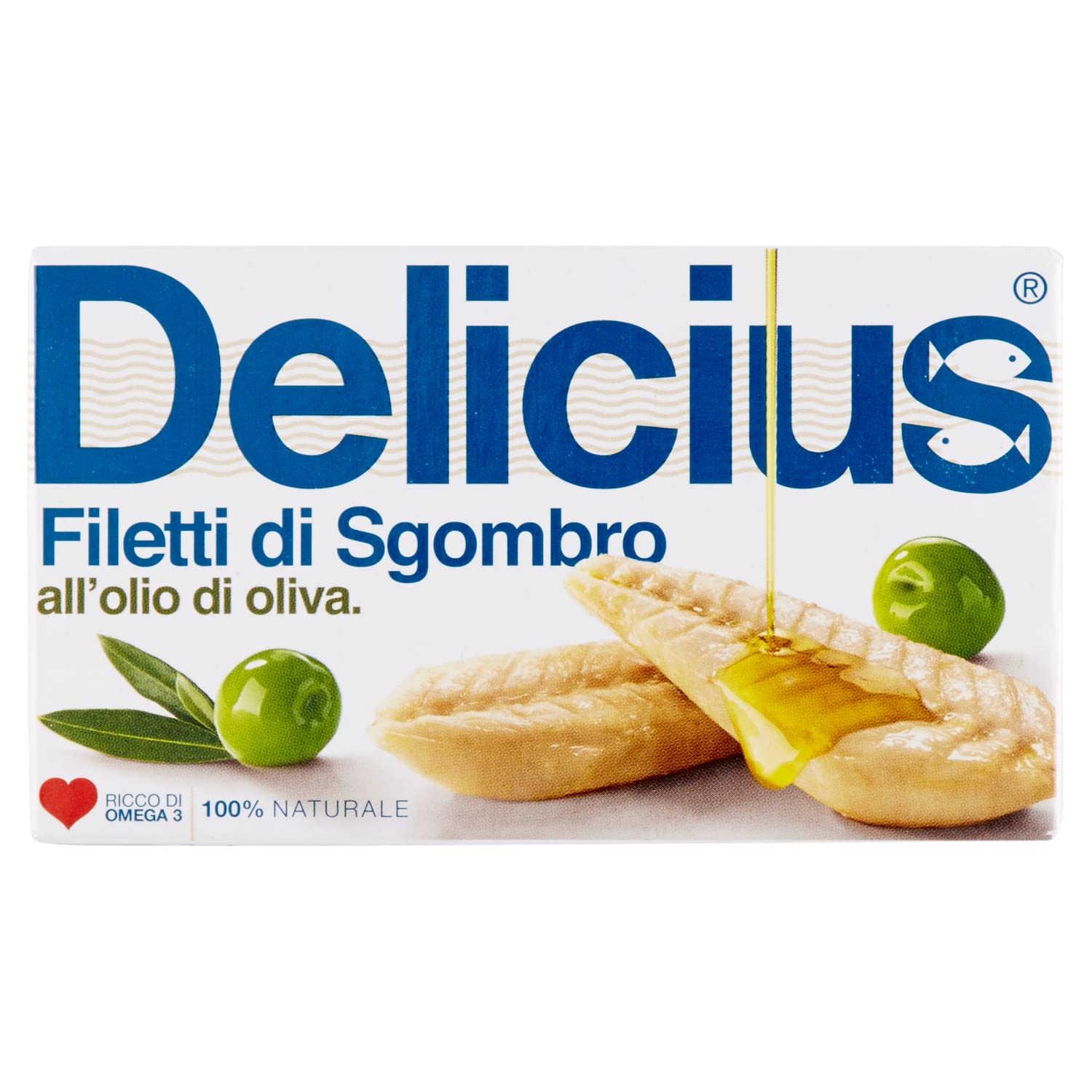 Scatola di Filetti di Sgombro in olio di oliva, 125g (10 pezzi)