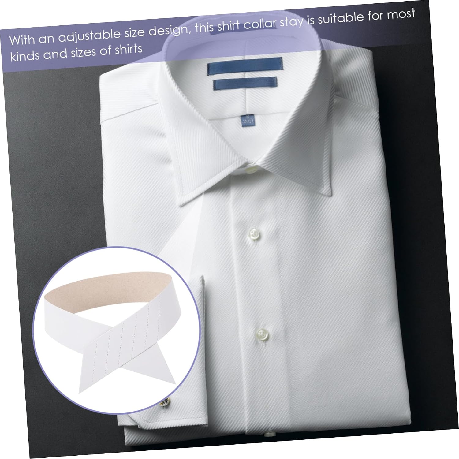SHERCHPRY 100pcs Dress Shirt Collar Stays Paper Support Strips for Collars Portable and Flexible for Travel and Storage Easy to Use