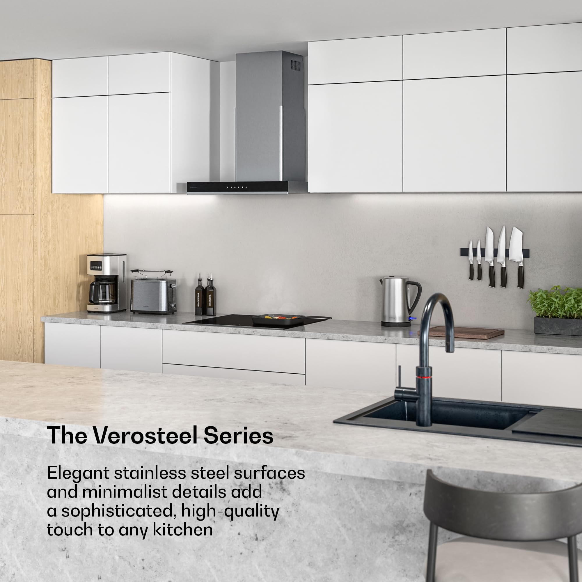 Płyta indukcyjna Klarstein Verosteel 60 cm – 4 strefy, moc doładowania 7400 W, suwak dotykowy, timer, blokada rodzicielska, wskaźnik ciepła resztkowego, szkło ceramiczne,wbudowana kuchenka indukcyjna