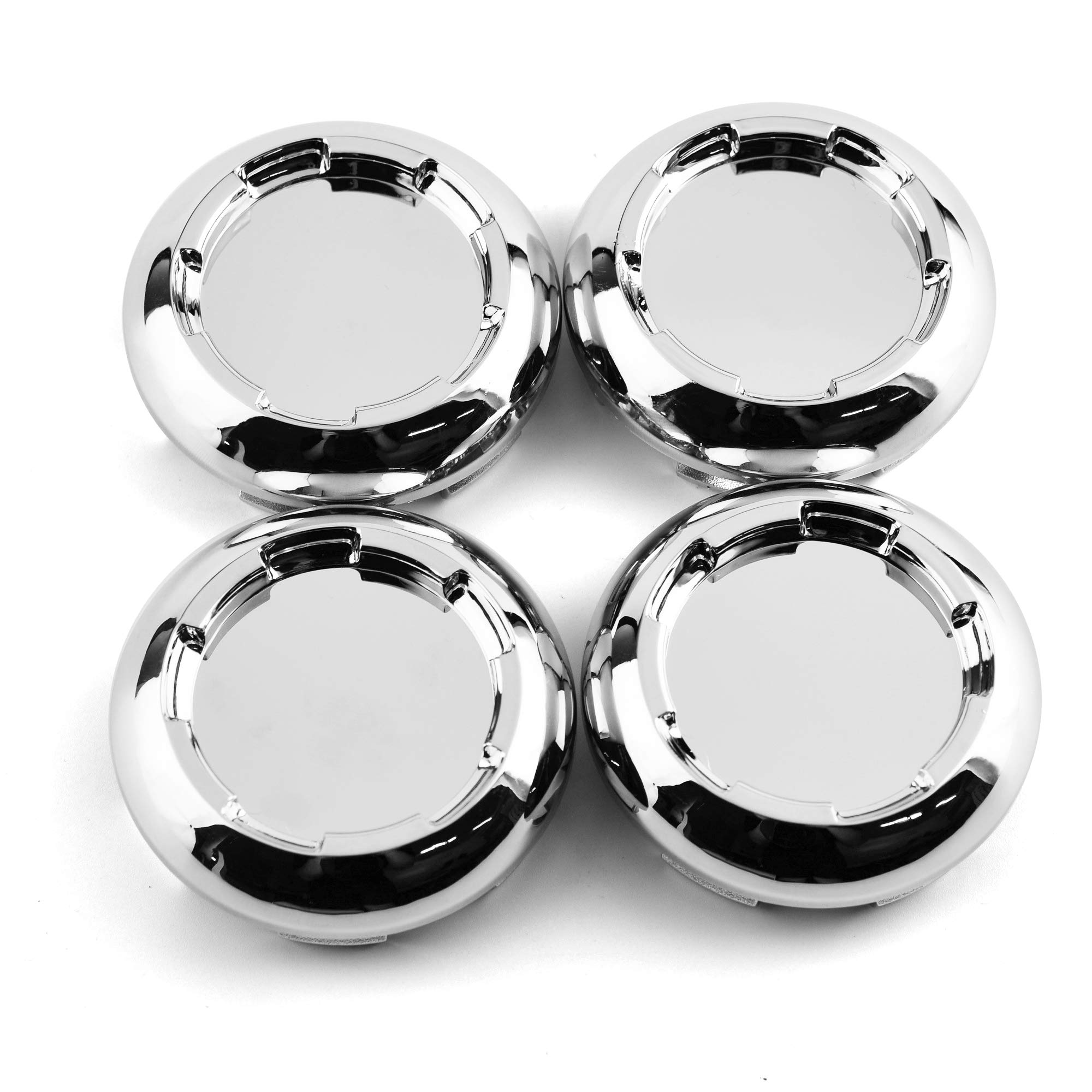 Set of 4 Wheel Hub Caps for Hub Caps OD 69.8 mm ID 64.2 mm, Chrome Wheel Hub Cover Suitable for Element Odyssey Pilot Ridgeline 15 Inch & 16 Inch Cyl Wheel, 44732-S9A-A005-1 Wheel Centre