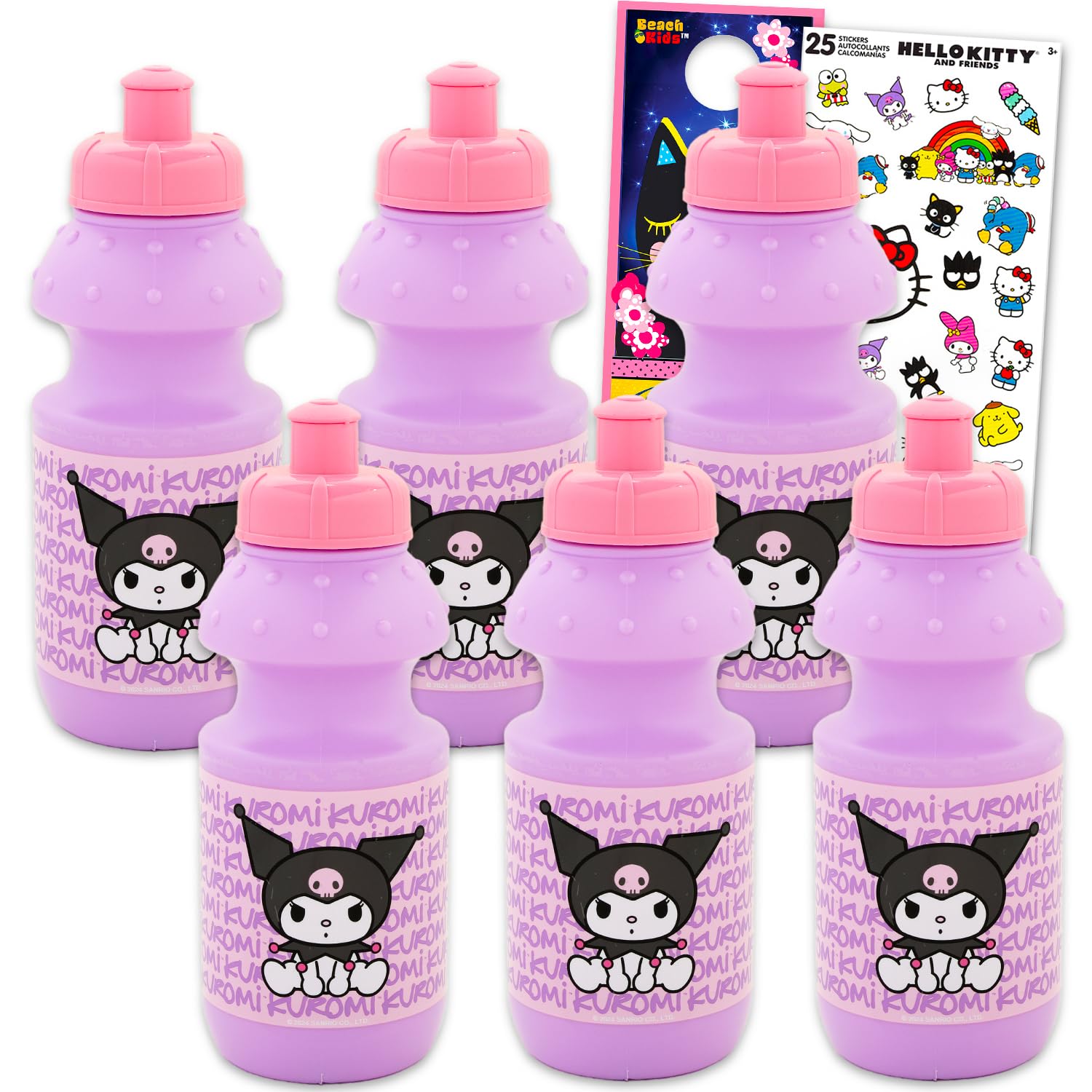 Bouteilles d'eau Kuromi de 350 ml pour l'école, le sport et les pique-niques des filles