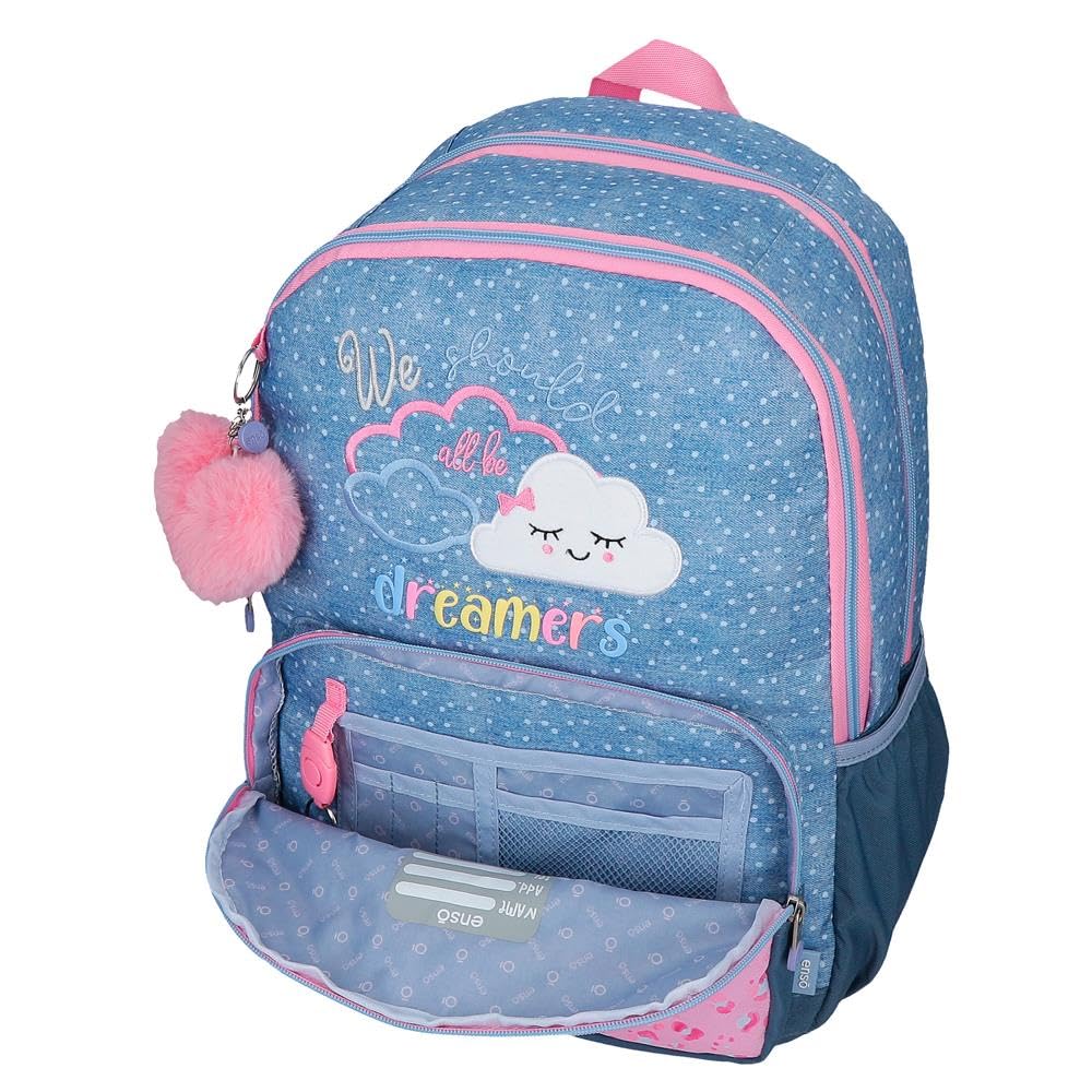 Enso Dreamer Zaino per bambini, zaino per la scuola, realizzato in poliestere, ruote doppie a rotazione multidirezionale, molteplici modi per usarlo, blu, Rucksack 44, Zaino 44