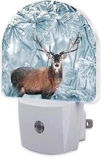 Miniatura 10 de Árbol de Navidad con luz nocturna de muñeco de nieve para niños, luz nocturna de muñeco de nieve de vacaciones de invierno, enchufe con sensor de