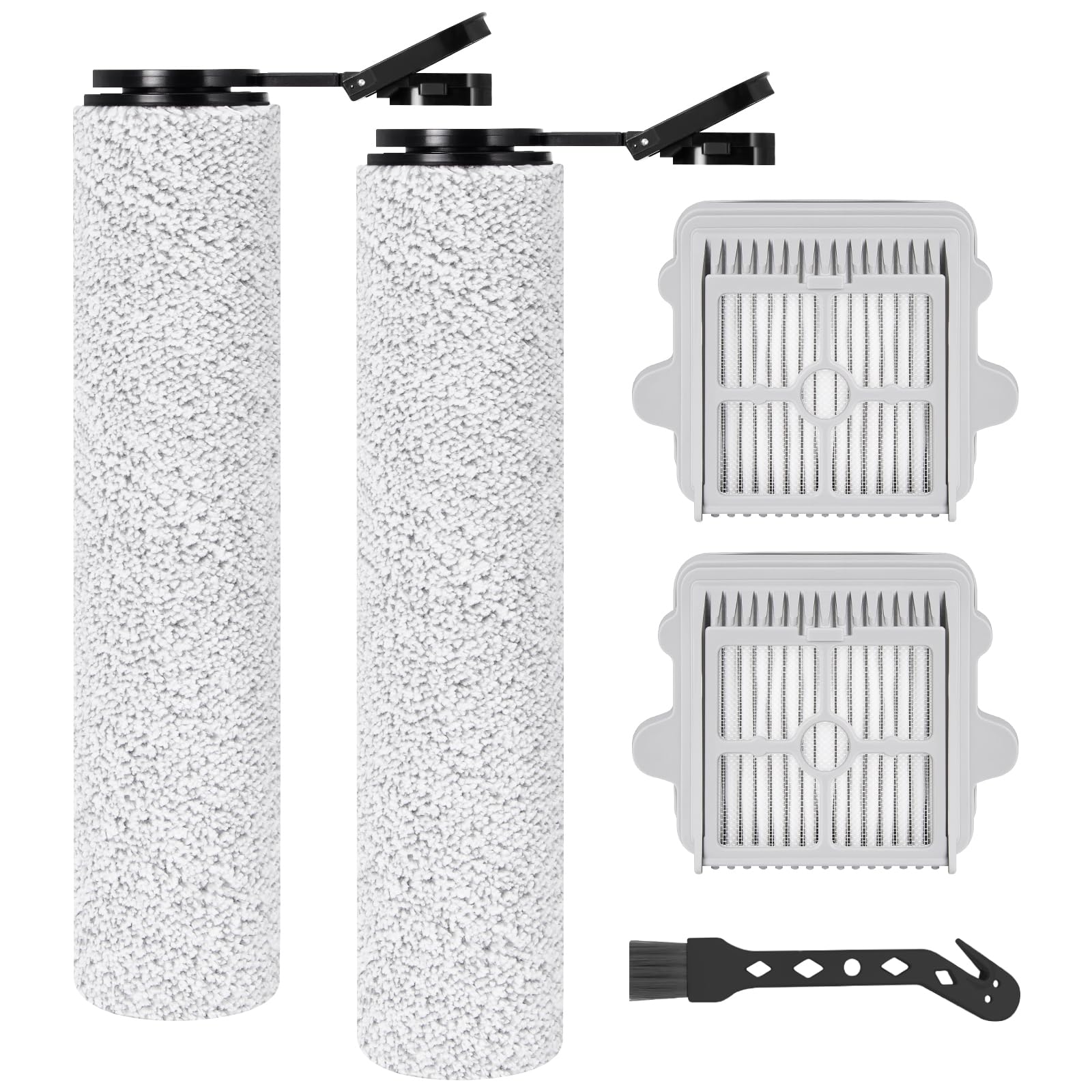 Fixbetter Roller Brush and HEPA Filter for Roborock F25 ACE / F25 RT / F25 LT / F25 ALT / F25 Cordless Wet Dry Vacuum Cleaner Replacement Parts, 2