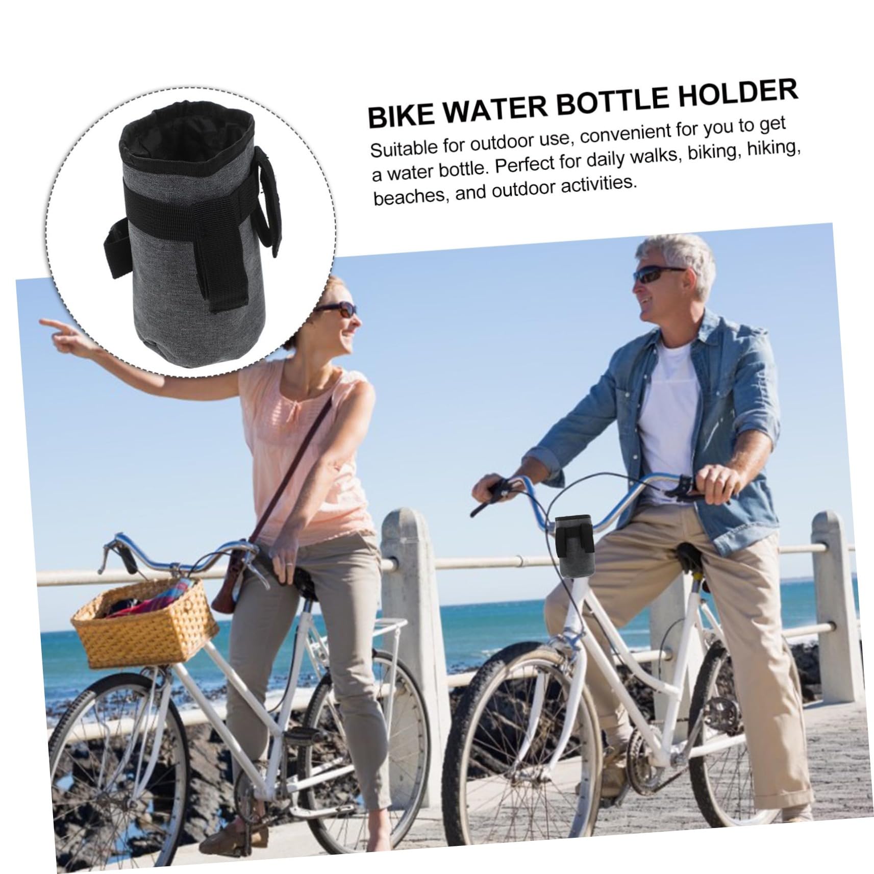 YARNOW 4 Piezas Soporte para Bebidas en el Manillar Accesorios Bicicleta con Botella de Agua Bolsas almacenaje Bolsas de almacenaje portavasos de Bicicleta Suministros al Aire Grey