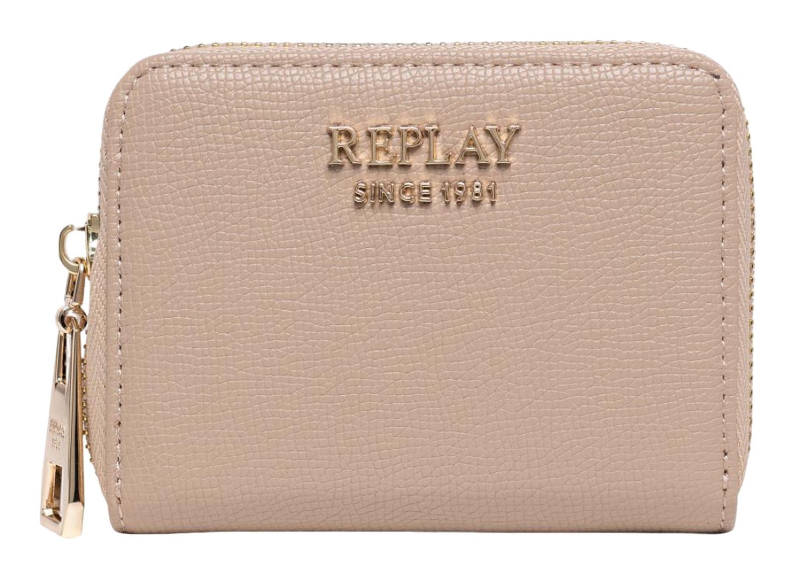 REPLAY purse Zip Around Wallet Tannin