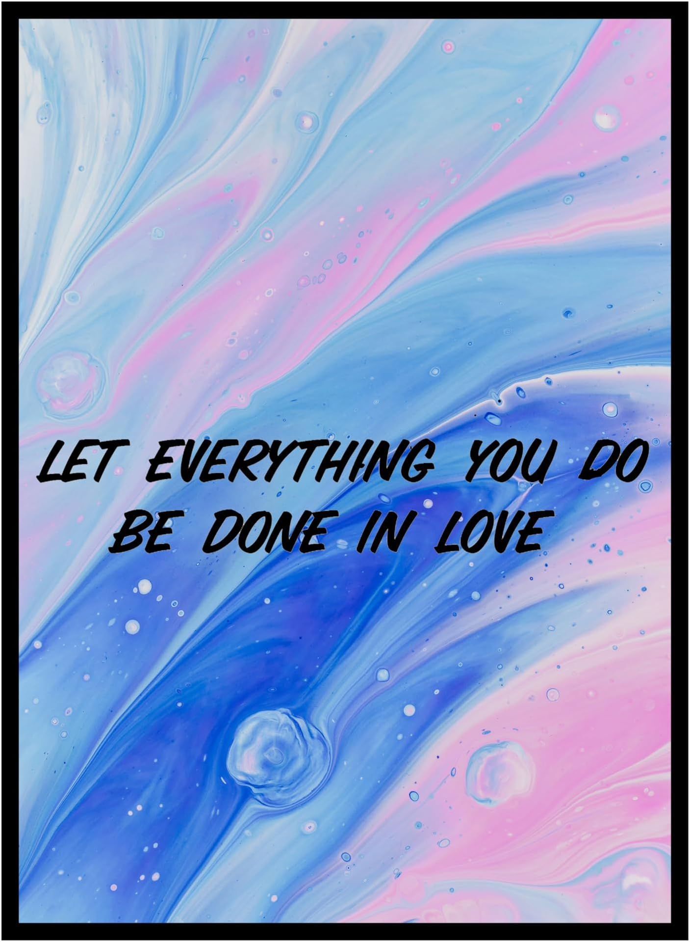 Frames Inspirational Wall Art Decor - 'Let Everything You do be Done in Love.' (8x12) | & | Frames Funny 'My Beard My Rules.' Funny Quote Framed Wall Poster (8x12)