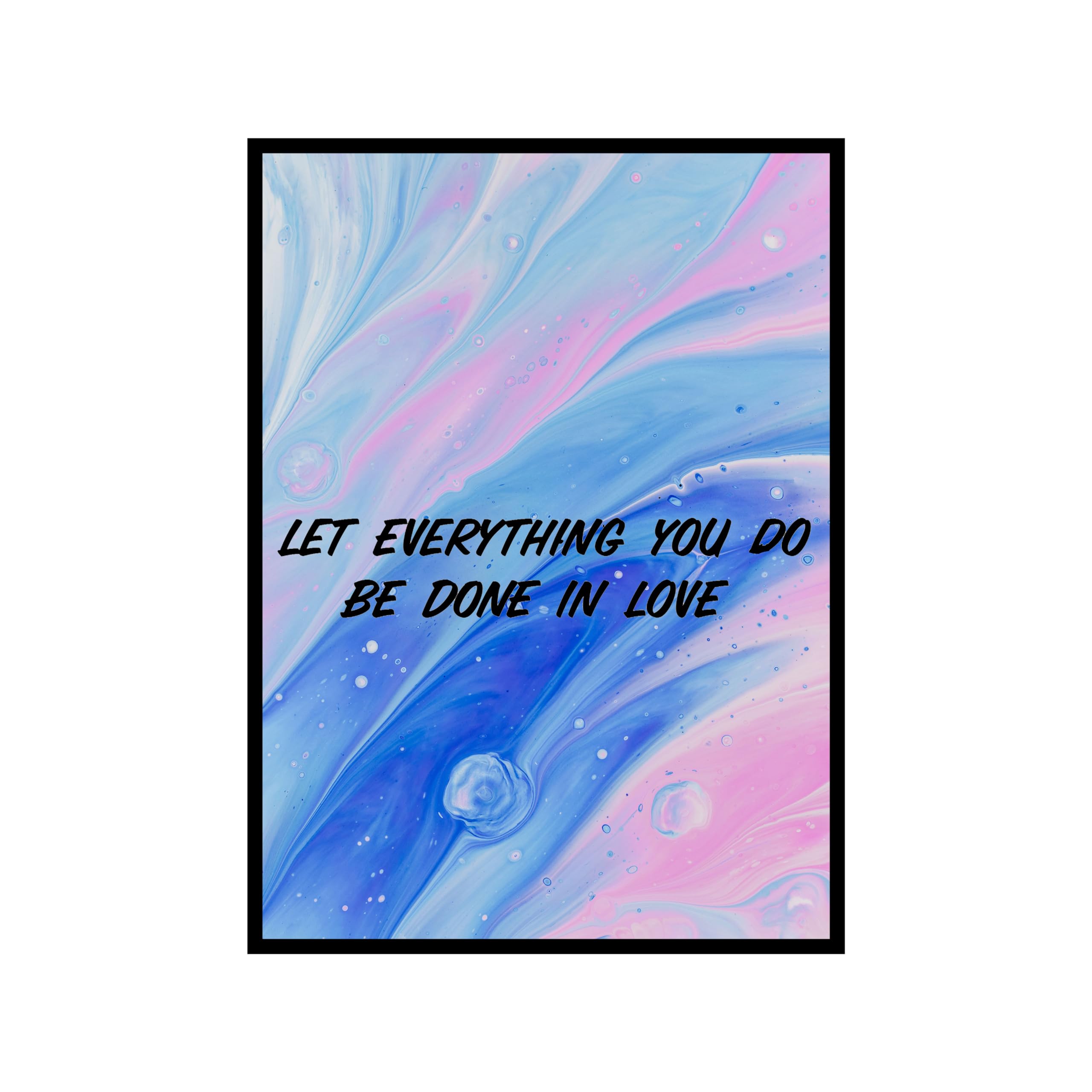 Frames Inspirational Wall Art Decor - 'Let Everything You do be Done in Love.' (8x12) | & | Frames Funny 'My Beard My Rules.' Funny Quote Framed Wall Poster (8x12)