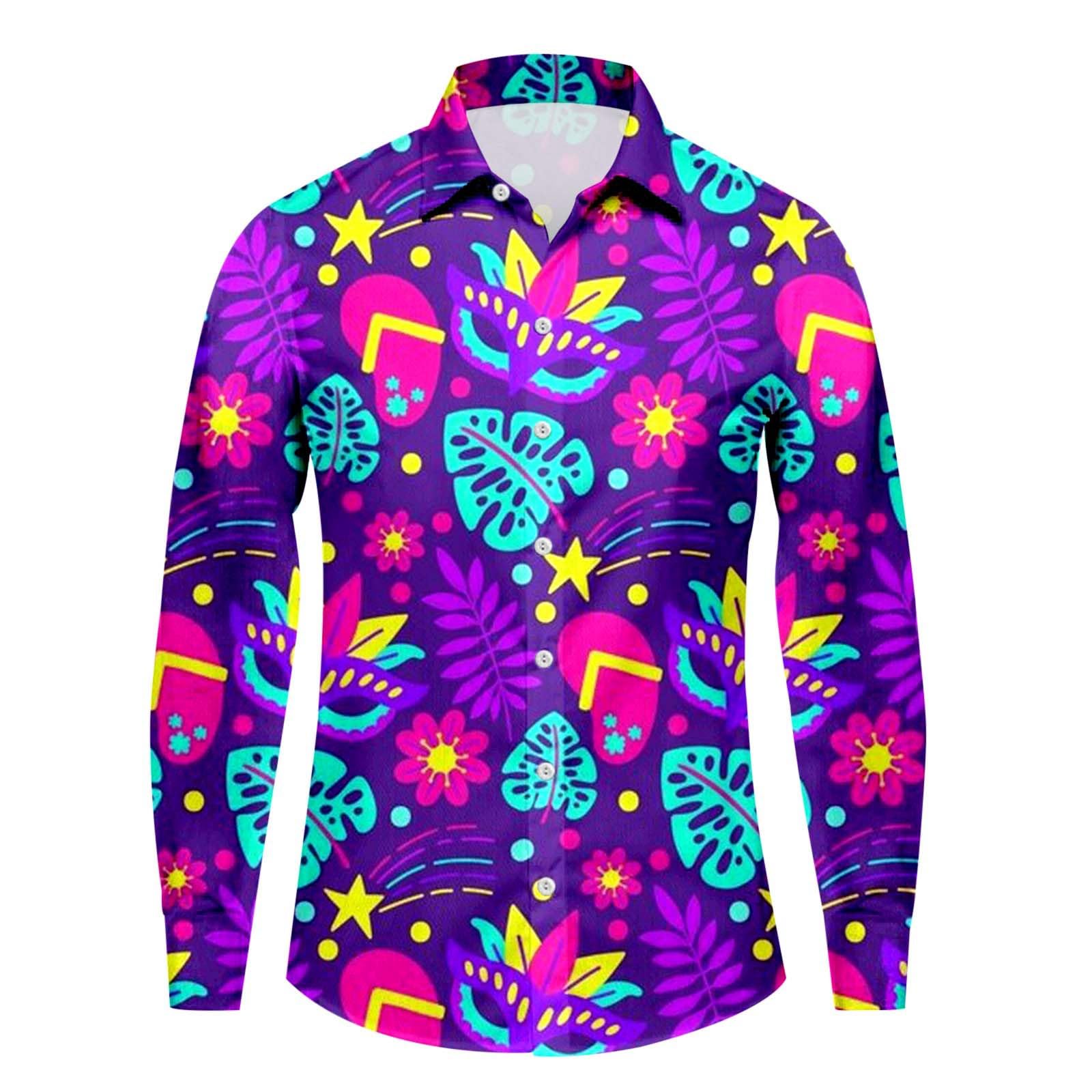 T Shirts for Men UK Mens Designer Sequin Shirt Mardi Gras Mask Tshirt 80s Fancy Dress Long Sleeve Disco Funny Holiday Carnival Manches Longues Shiny Costume Ugly Tee Adult Sparkly Blouse 70s Outfits