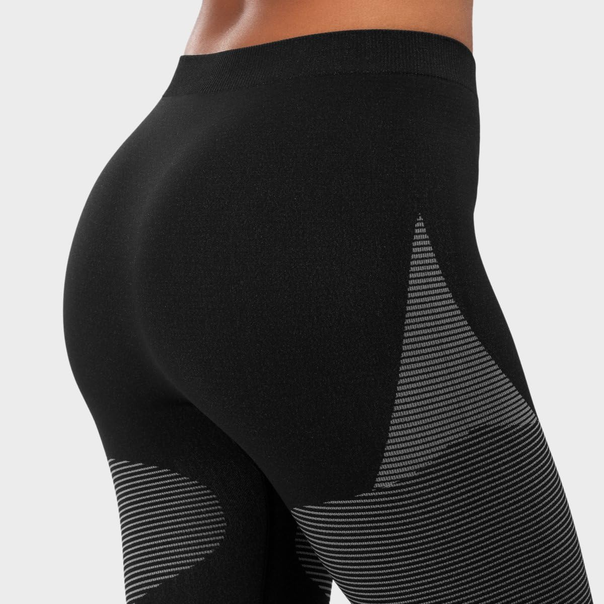 SIROKO Leggings compresivos de esquí y Nieve UltraDry Negro