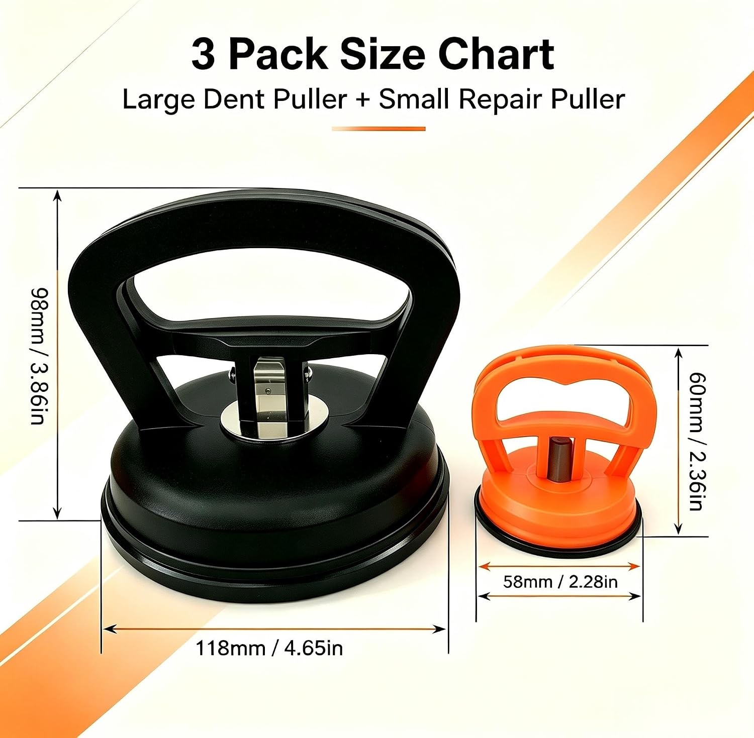 Car Dent Puller 3-Pack Dent Puller Powerful Car Dent Removal Kit Suction Cup Dent Puller for Car Dent Repair Dent Remover Tool for Car Body, Tiles Lifting, Screen and Moving Objects