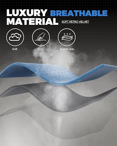 Miniatura 8 de GTPLAYER Silla de juegos grande y alta con reposapiés, sillas de videojuegos de asiento extra anchas para adultos, silla reclinable ergonómica