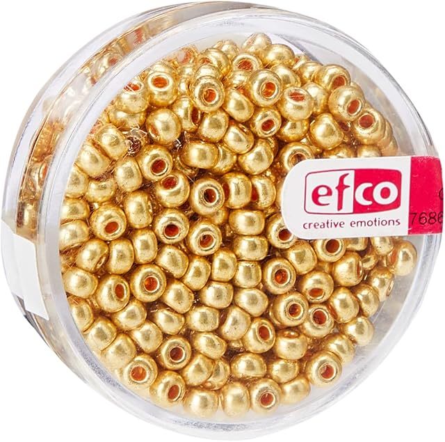 Efco 1024396 Indian Beads Metallic ø 3,5 mm 17 g Old Gold