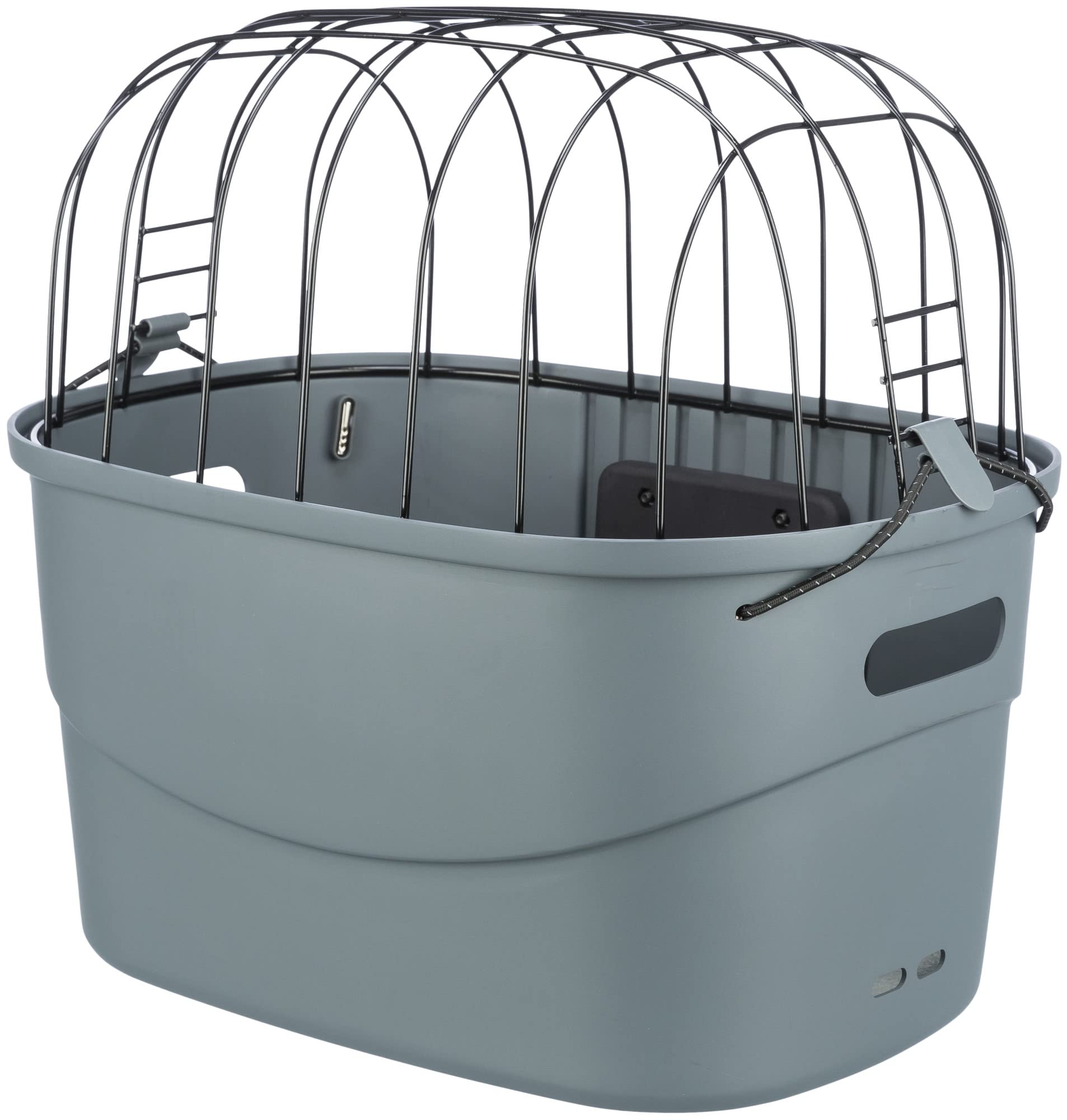 TRIXIE 13096 - Cestino per cani anteriore fino a 5 kg 42 × 39 × 30 cm - Cestino per bicicletta per il manubrio - in plastica e griglia con fissaggio rapido