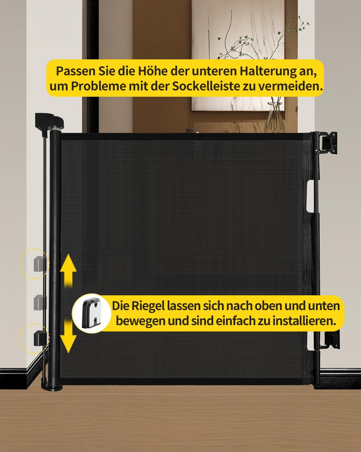 2 unidades de rejilla de protección para escaleras, extensible, 0-140 cm, para bebé, color negro