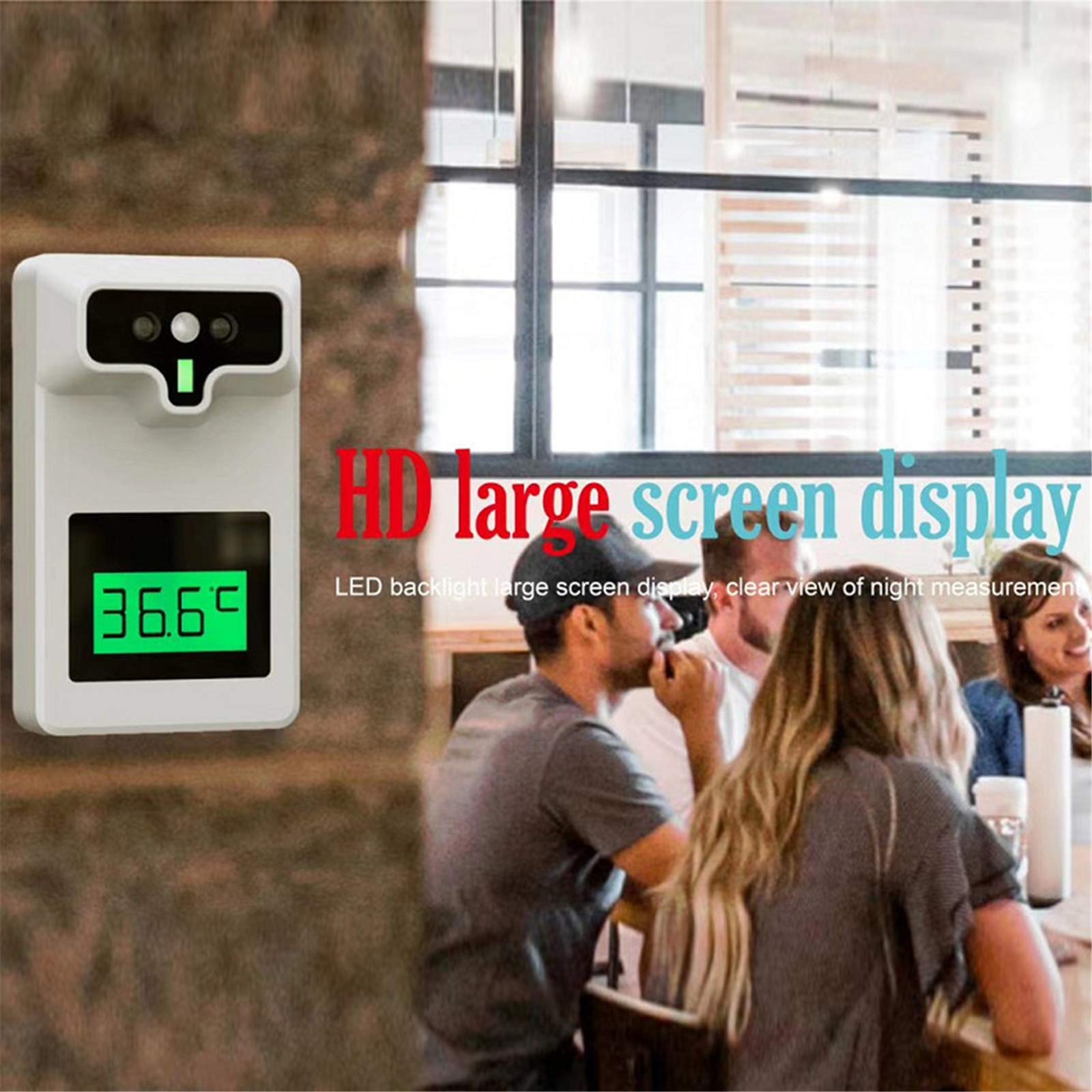 ZYC 2021 Misurazione della Temperatura a infrarossi Senza Contatto Misuratore di Temperatura Digitale Montato a Parete Temperatura della Pistola Temperatura corporea