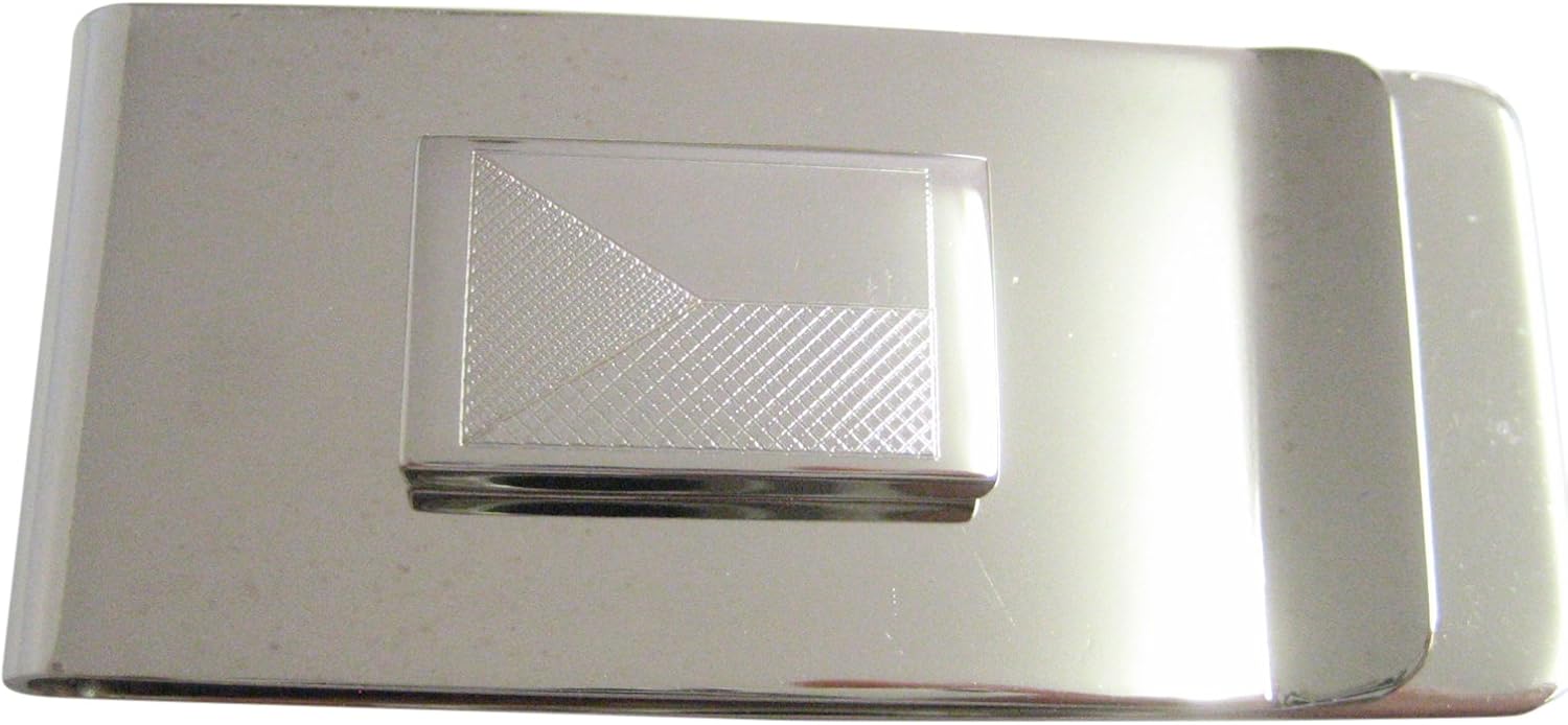 Kiola Designs Silver Toned Etched Czech Republic Czechia Flag Money Clip