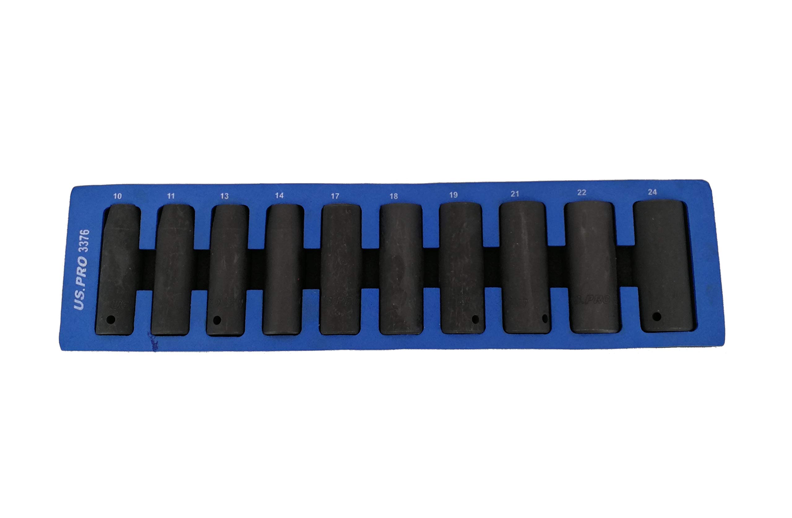 Wkład do wózka warsztatowego pełny 1/2" wkrętak udarowy zestaw nasadek 10-24 mm 10-częściowy