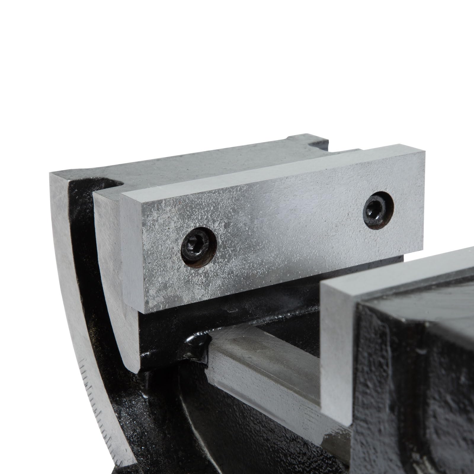 EBERTH Etau de machine rotatif et basculant en acier moulé, Max. Largeur de serrage 80mm, largeur des mors 100mm, étau pour perceuse, étau pour perceuse, basculant de 0° à 90°, pivotant à 360