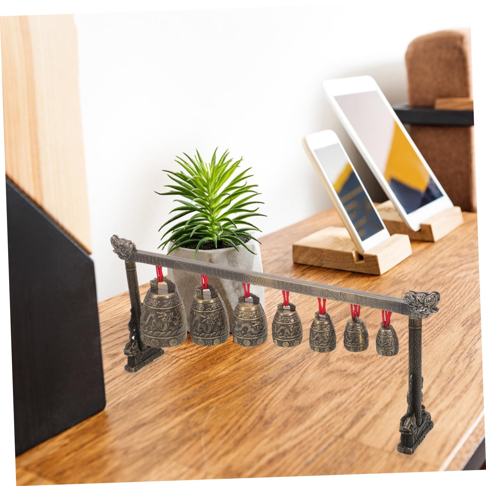 Chinesische mit Klarem und Melodischem Klang Vintage aus Zinklegierung Glocke Antikes Schlaginstrument Einzelnes zur Büro und Wohnraumdekoration