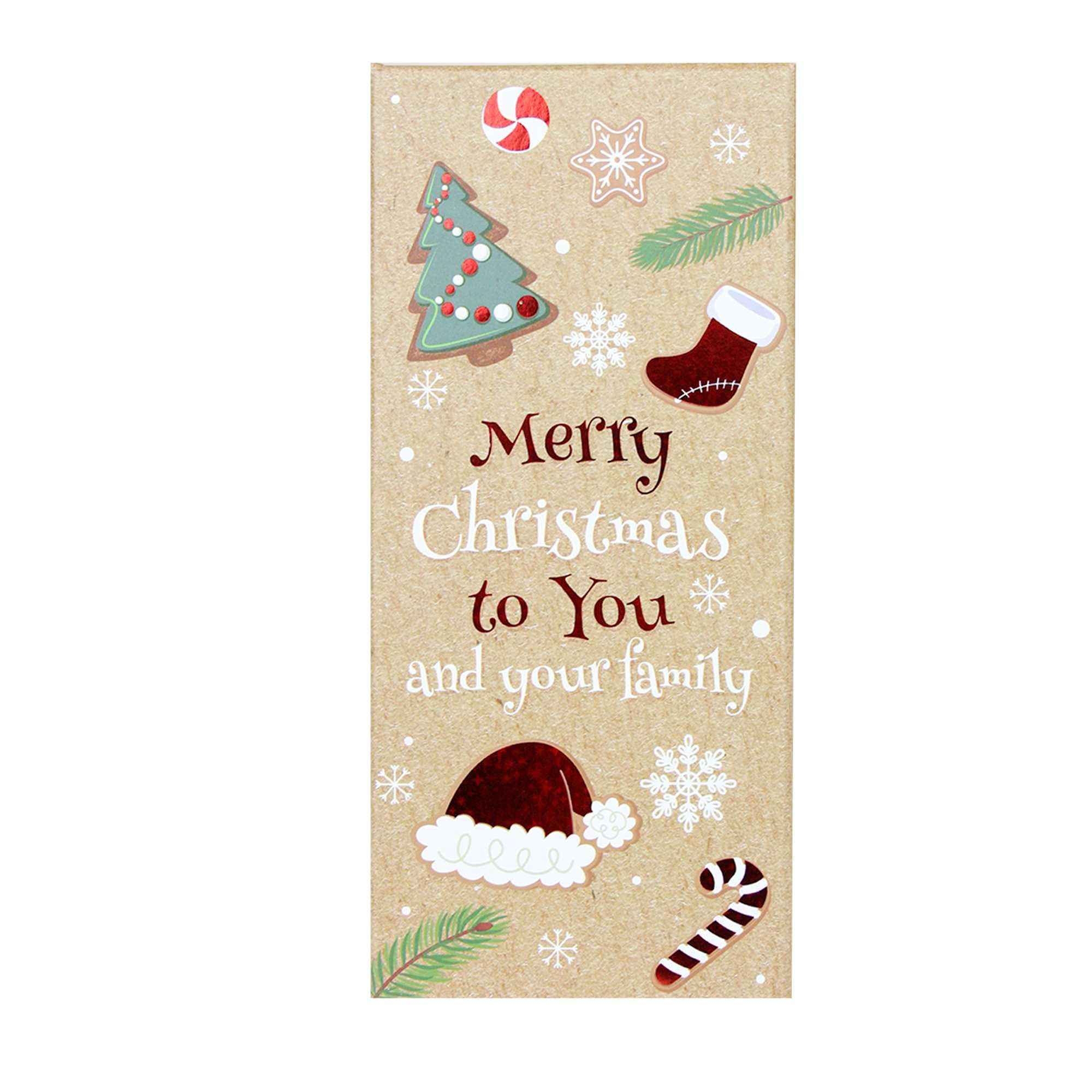 Emartbuy Geschenkkarten- & Geldhalterboxen - 12 Stück | Starre Kraftboxen mit 4 festlichen Drucken | Perfekt für Bargeld, Notizen, Gutscheine & Weihnachtsgeschenke - 7,6 x 17 x 3 cm