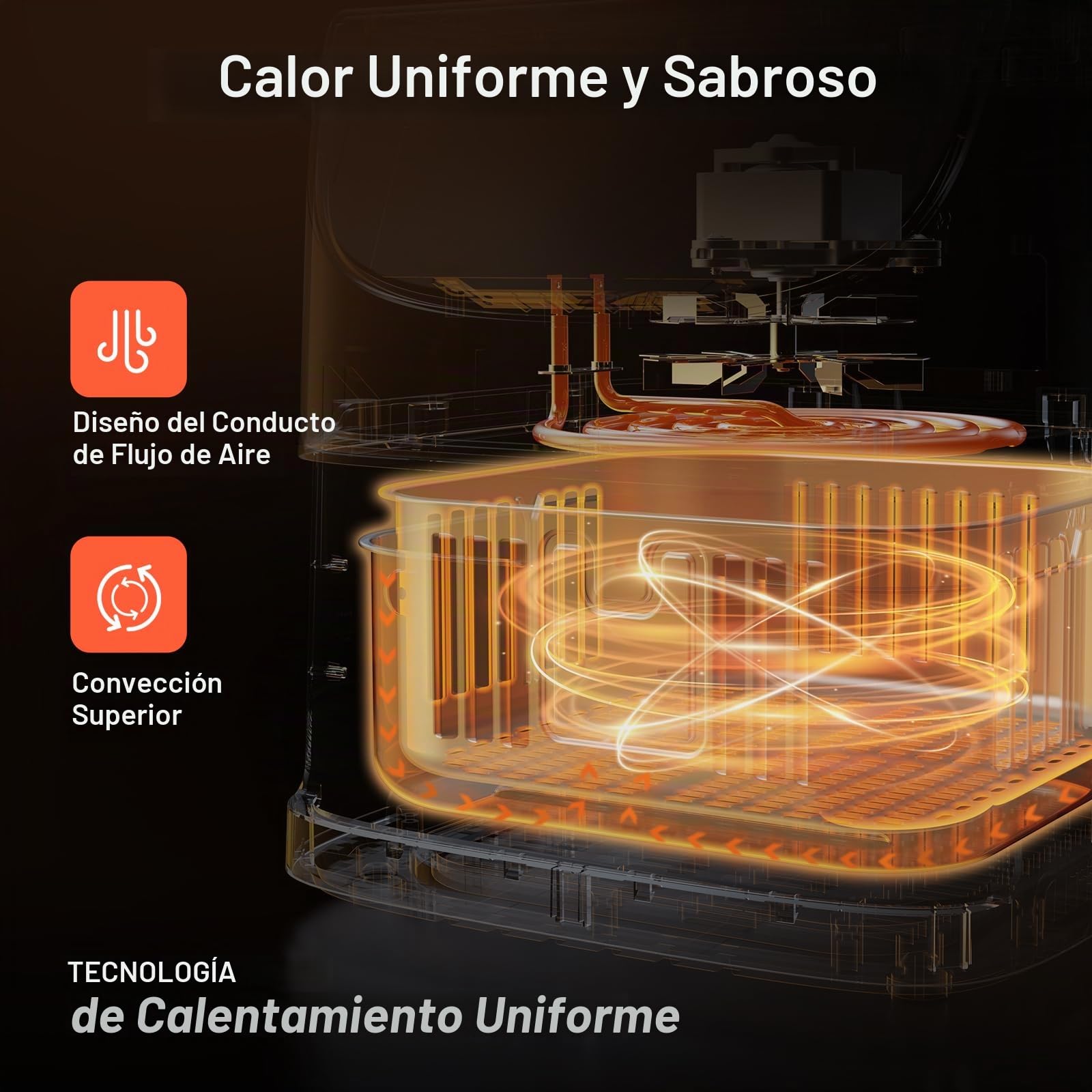 COSORI Freidora sin Aceite 5.5 L, freidora aire caliente + Accesorio para freidora de Aire, Plastic