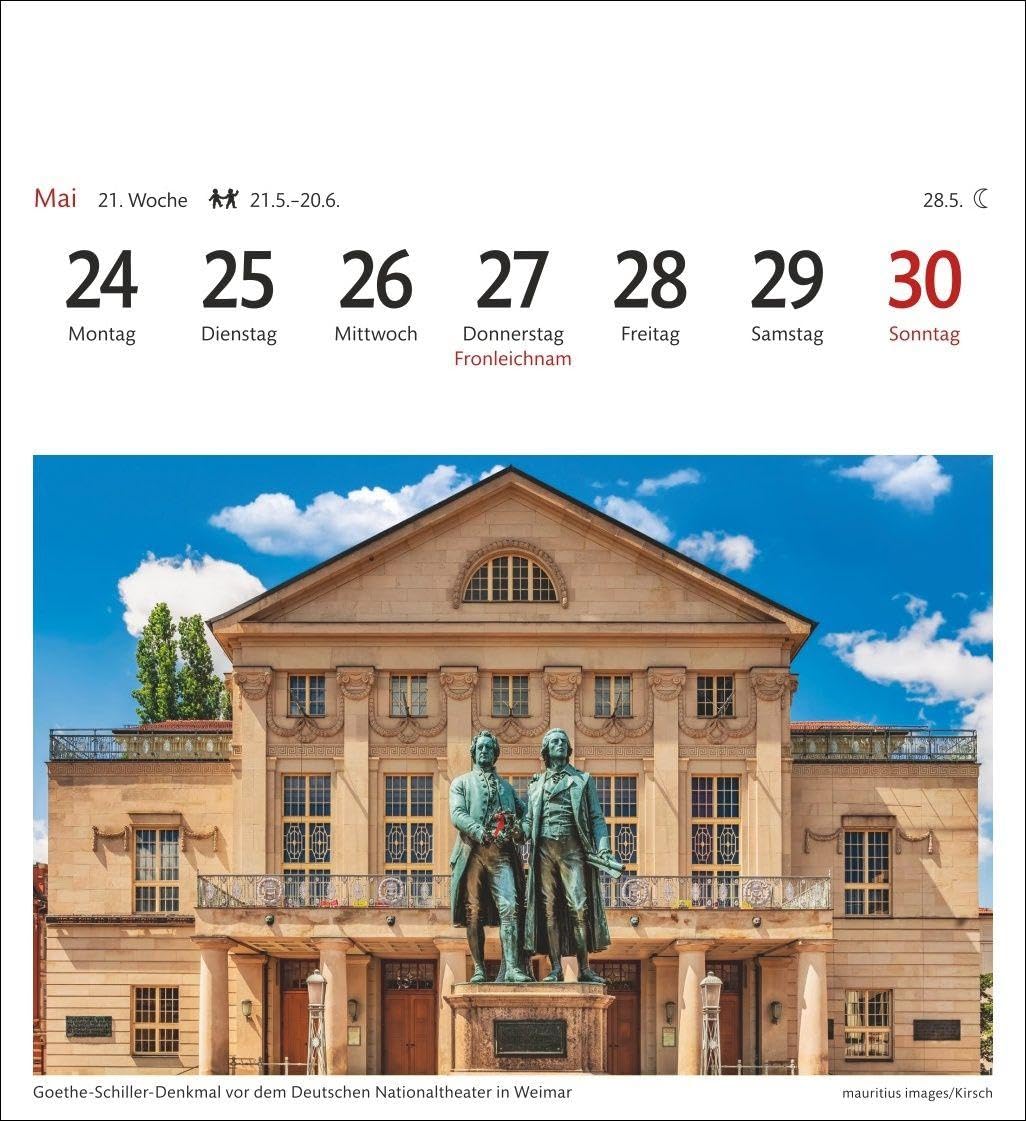 Deutschland Sehnsuchtskalender 2027 - Wochenkalender mit 53 Postkarten: Reise-Kalender mit 53 hochwertigen Postkarten der schönsten Plätze Deutschlands. Postkartenkalender 2027. 16 x 17,5 cm
