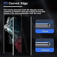 Vista 5 de (2 +2) Pack Privacy Screen Protector for Samsung Galaxy S23 Ultra, 9H Hardness Tempered Glass Screen Protector Film,[Anti-Scratch] [Bubble Free]