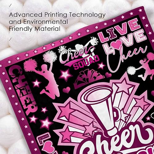 Miniatura 5 de Mantas personalizadas con nombre Cheer Love Manta personalizada para adultos, niños y bebés, mantas personalizadas con monograma, regalos para