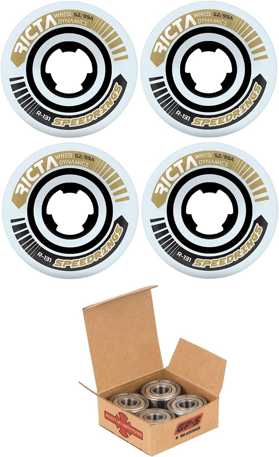 Ricta Skateboard Wheels 52mm Speedrings Slim 99A with Independent Bearings