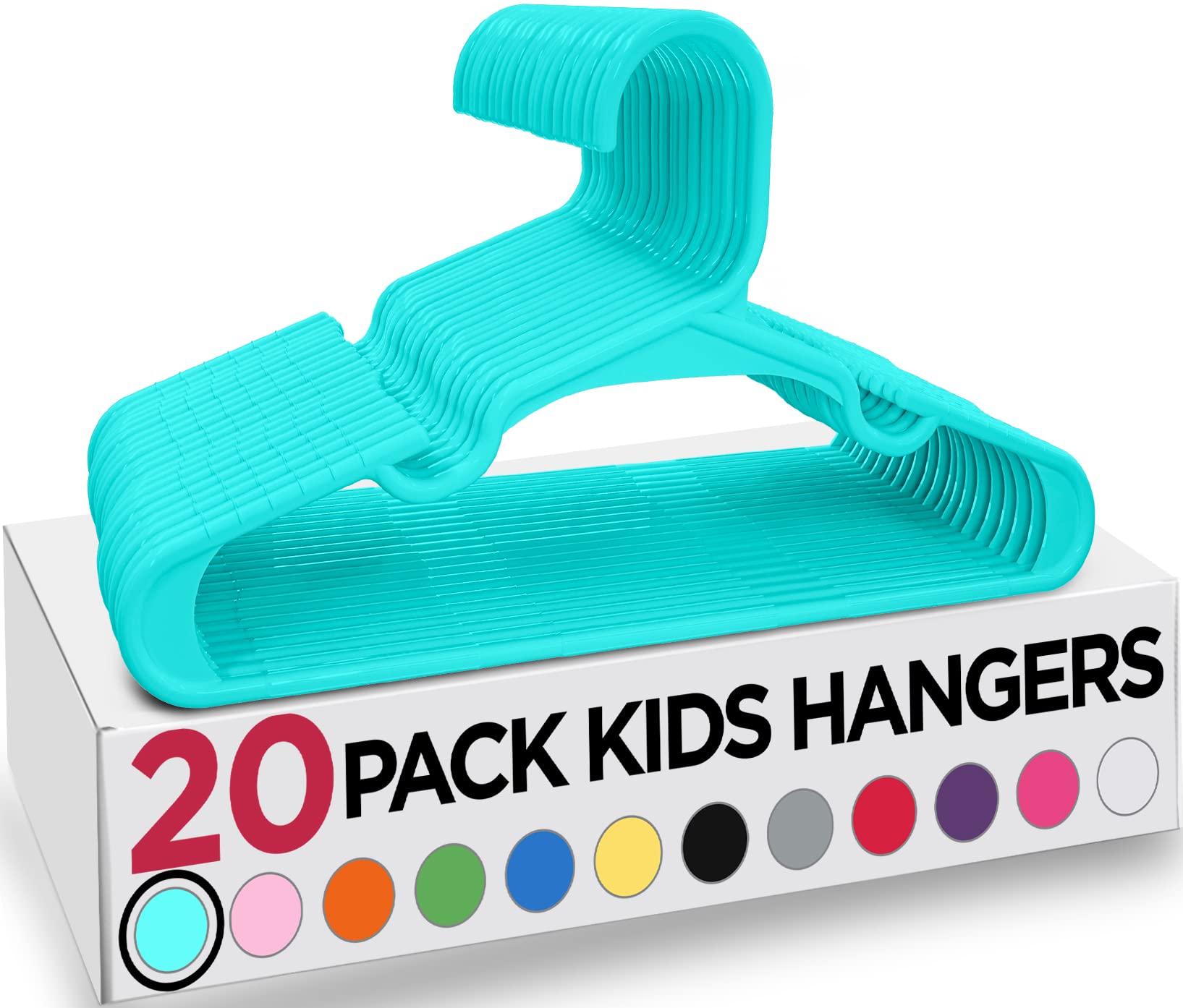 Utopia Home 20 Pack Kids Hangers - 11.5 Inch Plastic Baby Hangers for Closet - Childrens Hangers for Clothes & Infant Hangers for Closet - Ideal for Everyday Standard Use (Baby Pink)
