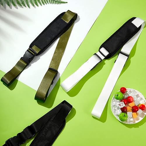 Miniatura 7 de SATINIOR Paquete de 3 correas de transporte ajustables para sillas de camping y playa, de alta resistencia, ligeras, de repuesto, silla plegable