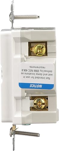 Miniatura 3 de Eaton TRSGF15W GFCI Receptáculo dúplex resistente a manipulaciones 15A -125V con placa de pared de tamaño estándar, color blanco