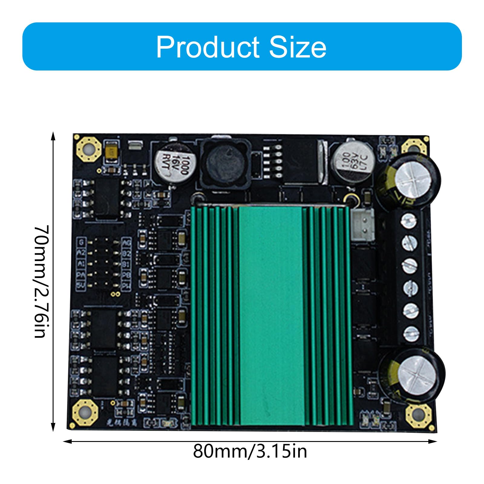 Módulo De Controlador De Motor De Puente H Doble De 100 a De Potencia Entrada De 12 V 48 V Diseño De Disipación De Calor Eficiente Controlador De Motor PCB De Doble Canal